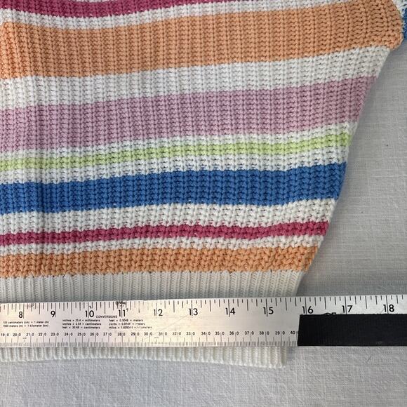 Jessica Simpson Rainbow Cropped Button Front Cardigan M - Picture 10 of 14